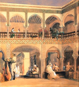 Bazaar in Orléans, 1840s door Théodore Chassériau