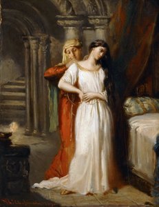 Desdemona trekt zich terug naar haar bed, 1849 door Théodore Chassériau