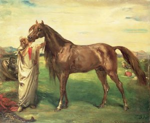 Hadji, een Arabische hengst, 1853 door Théodore Chassériau