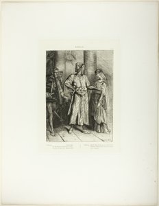 Eerlijke Iago, Desdemona moet ik aan jou overlaten, plaat 4 (acte 1, scène 3), uit Othello door Théodore Chassériau