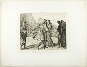 O Mijn Schone Krijger!, plaat 5 (akte 2, scène 1) uit Othello door Théodore Chassériau