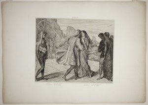 Mijn eerlijke krijger, plaat vijf uit Othello door Théodore Chassériau