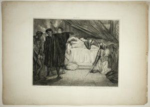 O Spartaanse hond, plaat vijftien uit Othello door Théodore Chassériau