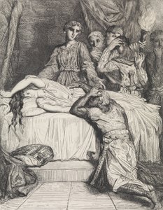 Oh! Oh! Oh!: plaat 14 uit Othello Act 5, Scene 2, geëtst 1844, herdrukt 1900 door Théodore Chassériau