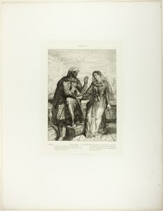 Ze Bedankte Mij, plaat 2 (act 1, scène 3), uit Othello door Théodore Chassériau