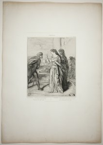 Wees daarom vrolijk, Cassio, plaat zes uit Othello door Théodore Chassériau