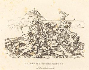 Schipbreuk van de Meduse door Théodore Gericault and Nicolas Toussaint Charlet