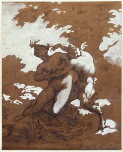 Sater en nimf door Theodore Gericault