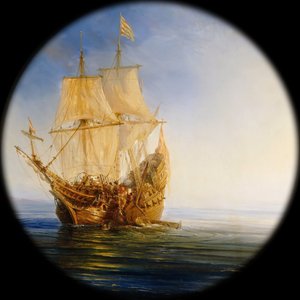 Spaanse Galjoen genomen door de Piraat Pierre le Grand nabij de kust van Hispaniola, in 1643