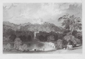 Belvoir Castle, Leicestershire (gravure) door Thomas (after) Allom