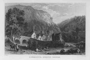 Linmouth, Noord-Devon (gravure)
