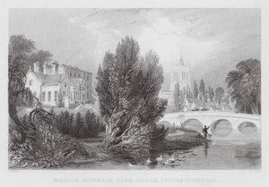 Melton Mowbray, Clubhuis, Leicestershire (gravure) door Thomas (after) Allom