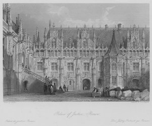 Paleis van Justitie, Rouen door Thomas (after) Allom