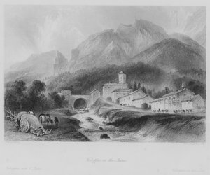 Voiron, aan de Isère (gravure)