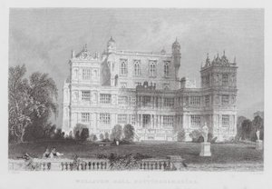 Wollaton Hall, Nottinghamshire (gravure) door Thomas (after) Allom