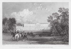 Worksop Manor, Nottinghamshire (gravure) door Thomas (after) Allom