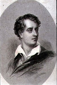 Portret van George, Lord Byron (1788-1824) door Thomas (after) Phillips