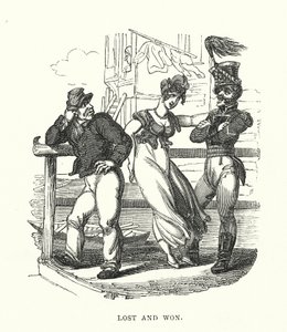 Verloren en gewonnen (gravure) door Thomas (after) Rowlandson