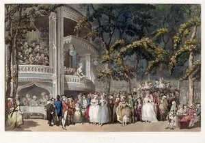 Vauxhall Gardens, Londen in de 18e eeuw door Thomas (after) Rowlandson