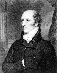 Portret van George Canning, gegraveerd door William Holt