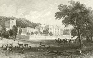 Chatsworth, Derbyshire door Thomas Allom