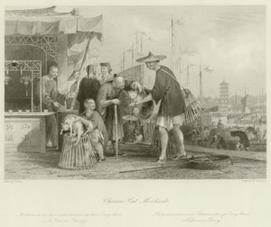 Chinese kattenhandelaren door Thomas Allom