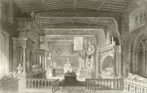 Monumenten voor de Graven van Rutland in Bottesford Kerk, Leicestershire door Thomas Allom