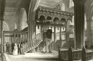 Sefton Kerk, Lancashire door Thomas Allom