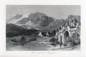 De Akropolis van Pergamum door Thomas Allom