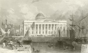 Het Nieuwe Douanehuis, Liverpool door Thomas Allom