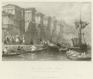 Het paleis van Said Pasha door Thomas Allom