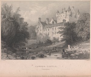 Cawdor Castle, Narnshire (uitgegeven door G. Virtue); pagina 59 (Volume Eén)