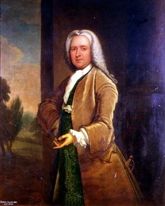 Portret van Denzil Suckling (overleden 1744) door Thomas Bardwell
