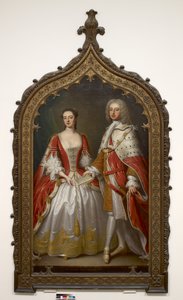 Thomas Fermor, 1e Graaf van Pomfret en Henrietta Louisa, Gravin van Pomfret, ca. 1750 door Thomas Bardwell