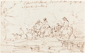 Figuren in een Landschap door Thomas Barker