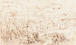 Figuren in een Landschap door Thomas Barker