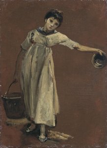 Meisje met een emmer door Thomas Barker of Bath