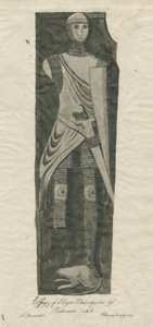 Mavesyn Ridware - Graf van Hugo Mavesyn: sepia en inkt tracing, nd [?eind 18e eeuw] door Thomas Barrett