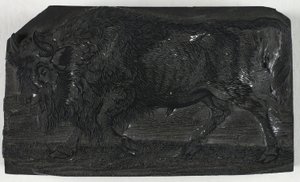 Houtsnede voor De Oeros of Wilde Stier, uit Een Algemene Geschiedenis van Viervoeters door Thomas Bewick
