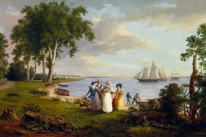 Uitzicht op de Delaware bij Philadelphia