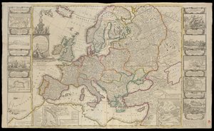 Nieuwe kaart van Europa, c.1720