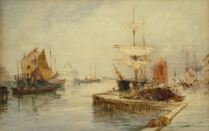 Ingang naar Giudecca Venetië, c.1870