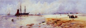 Vissersvolk op Katwyk Sands door Thomas Bush Hardy