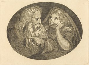 Lear en Cordelia door Thomas Butts, Jr. after William Blake