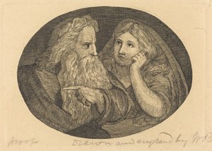 Lear en Cordelia door Thomas Butts, Jr. after William Blake