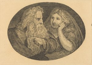 Lear en Cordelia door Thomas Butts, Jr. after William Blake