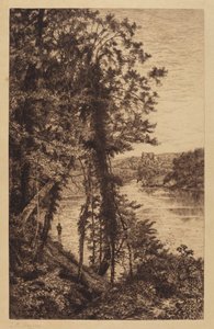 Zonder titel (Landschap met visser)