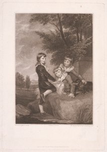 Thomas Philip derde Lord Grantham, later Graaf De Grey, met zijn broers, Frederick John en Philip