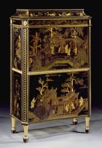 Gelakte secretaire voor dames, gemaakt voor Harewood House