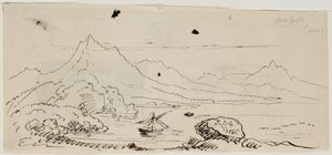 Landschapsschets, 1841 door Thomas Cole